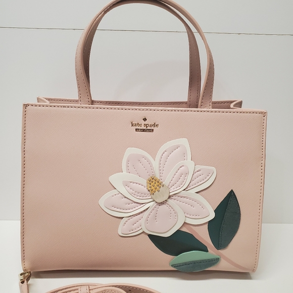 kate spade Handbags - Kate Spade Blush Pink Swamped Magnolia Sam Satchel/ Crossbody Bag